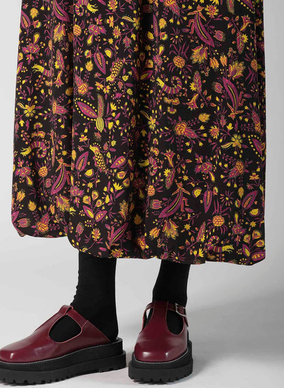FLOWER PRINT BALLOON SKIRT