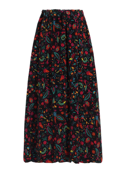 FLOWER PRINT BALLOON SKIRT