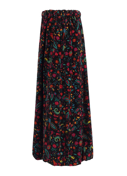 FLOWER PRINT BALLOON SKIRT