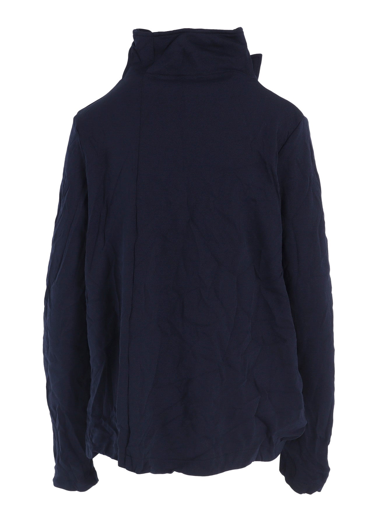 WRINKLE-EFFECT ASYMMETRIC JACKET
