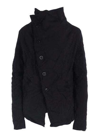 WRINKLE-EFFECT ASYMMETRIC JACKET
