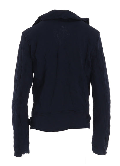 WRINKLE-EFFECT MOTO JACKET