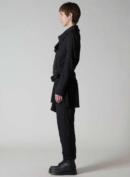 WRINKLE-EFFECT MOTO JACKET