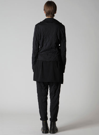 WRINKLE-EFFECT MOTO JACKET