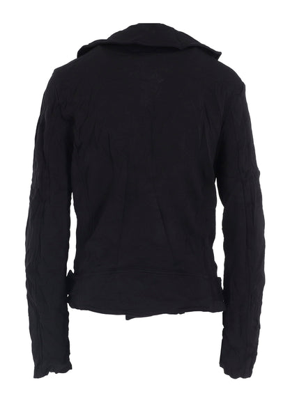 WRINKLE-EFFECT MOTO JACKET