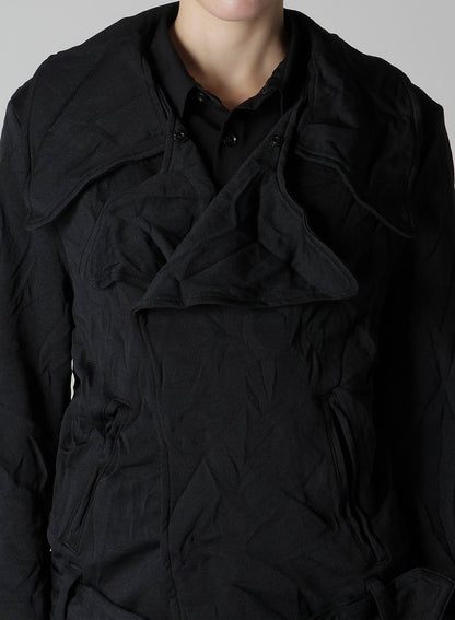 WRINKLE-EFFECT MOTO JACKET