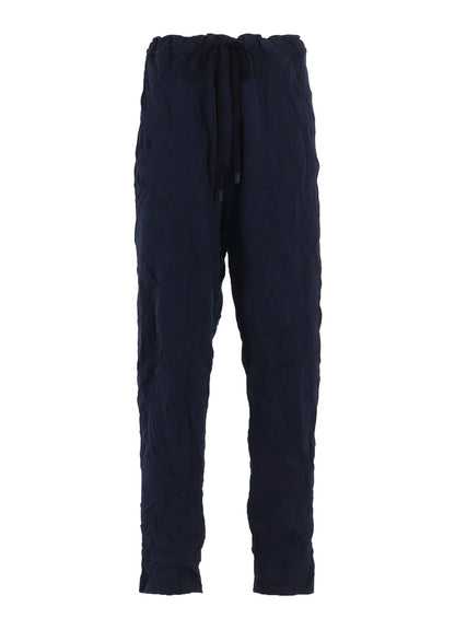 WRINKLE-EFFECT TAPERED PANTS