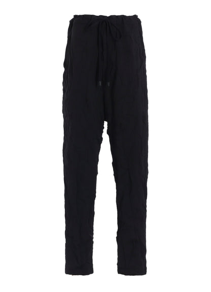 WRINKLE-EFFECT TAPERED PANTS