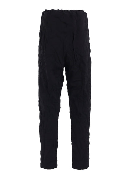 WRINKLE-EFFECT TAPERED PANTS