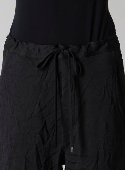 WRINKLE-EFFECT TAPERED PANTS