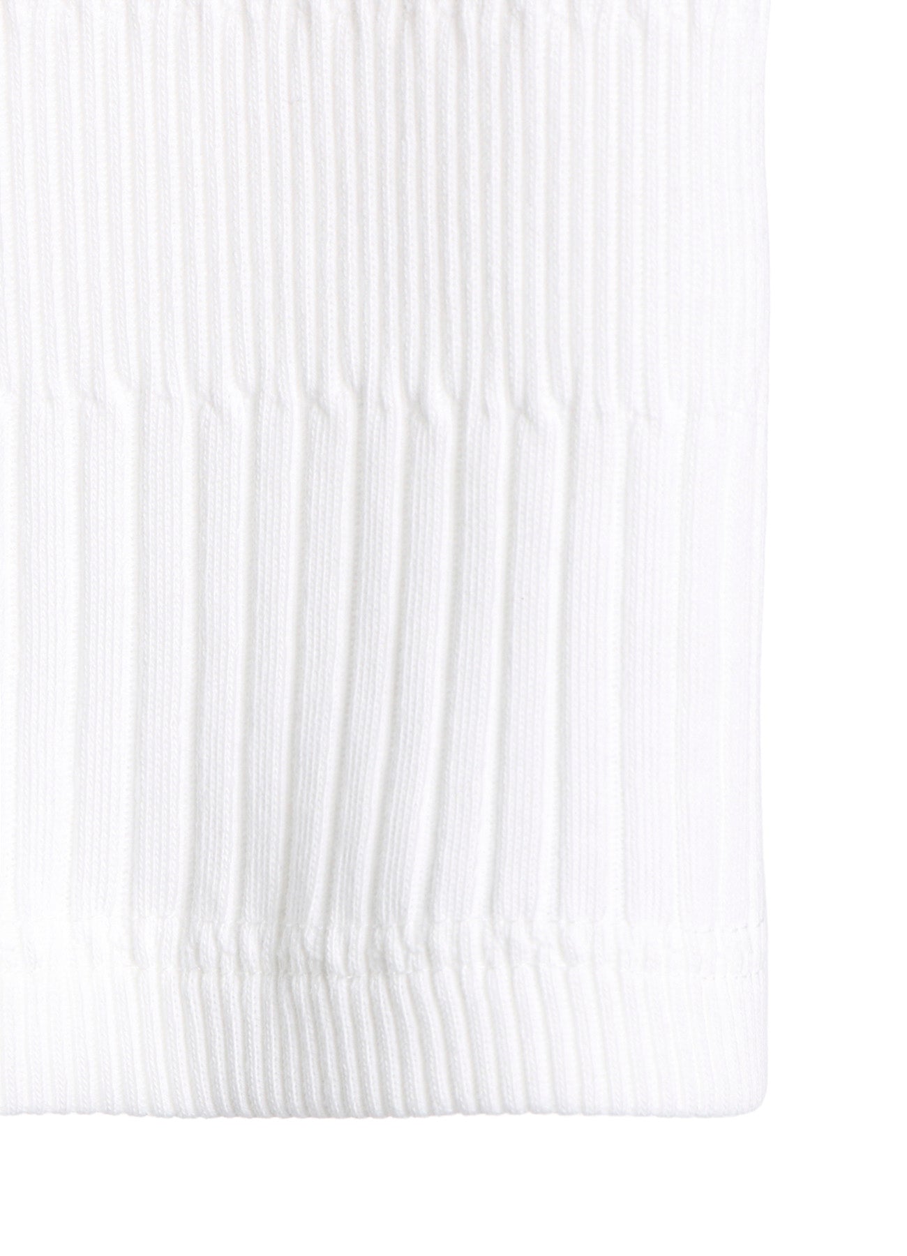 RANDOM RIB STRIPE ROUND NECK ASYMMETERIC T