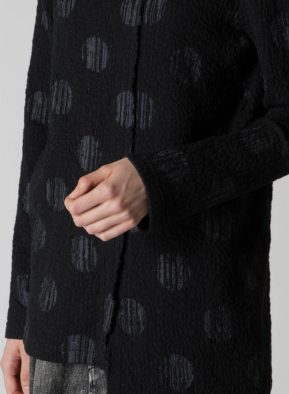 POLKA DOT JQ HIGH NECK ASYMMETRIC T