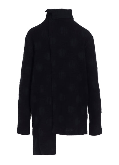POLKA DOT JQ HIGH NECK ASYMMETRIC T