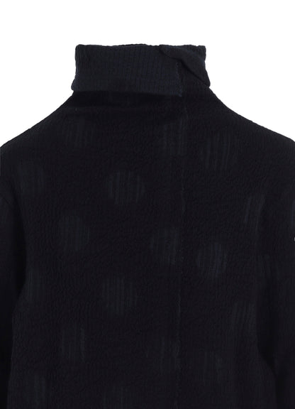 POLKA DOT JQ HIGH NECK ASYMMETRIC T