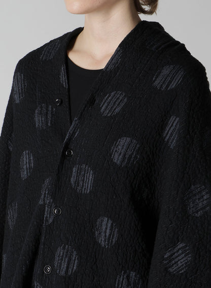 POLKA DOT JQ ASYMMETRIC CARDIGAN
