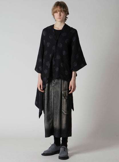 POLKA DOT JQ ASYMMETRIC CARDIGAN