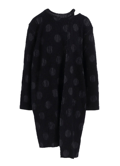 POLKA DOT JQ LEFT SIDE SLIDED LONG T
