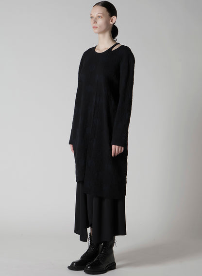 POLKA DOT JQ LEFT SIDE SLIDED LONG T
