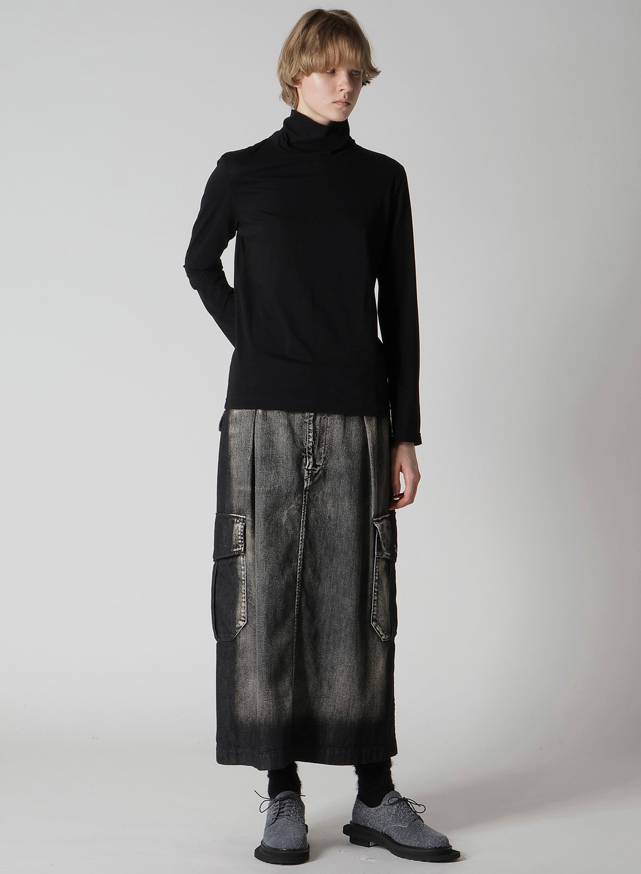SOFT JERSEY HIGH NECK LONG T