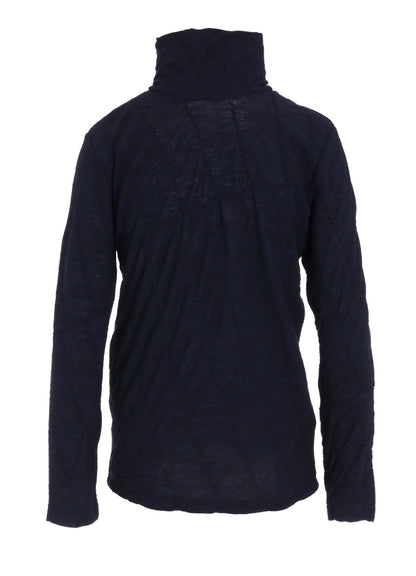 TUCKED DIAGONAL CABLE JQ HIGH NECK LONG T