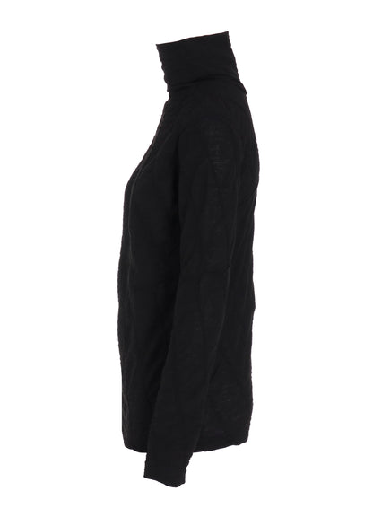 TUCKED DIAGONAL CABLE JQ HIGH NECK LONG T