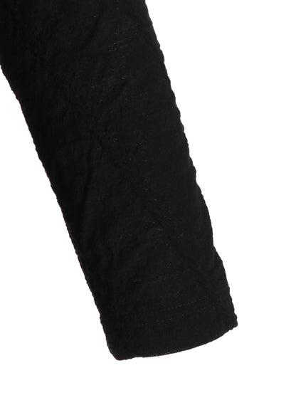 TUCKED DIAGONAL CABLE JQ HIGH NECK LONG T