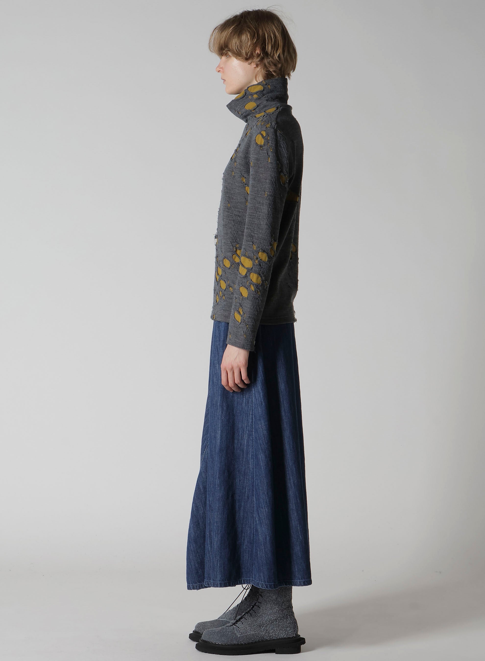 BONDED HOLE JQ HIGH NECK LONG T – THE SHOP YOHJI YAMAMOTO