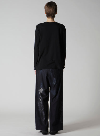 SOFT JERSEY STRING COLLAR LONG T