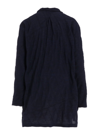 DIAGONAL CABLE JQ BOW TIE BLOUSE T