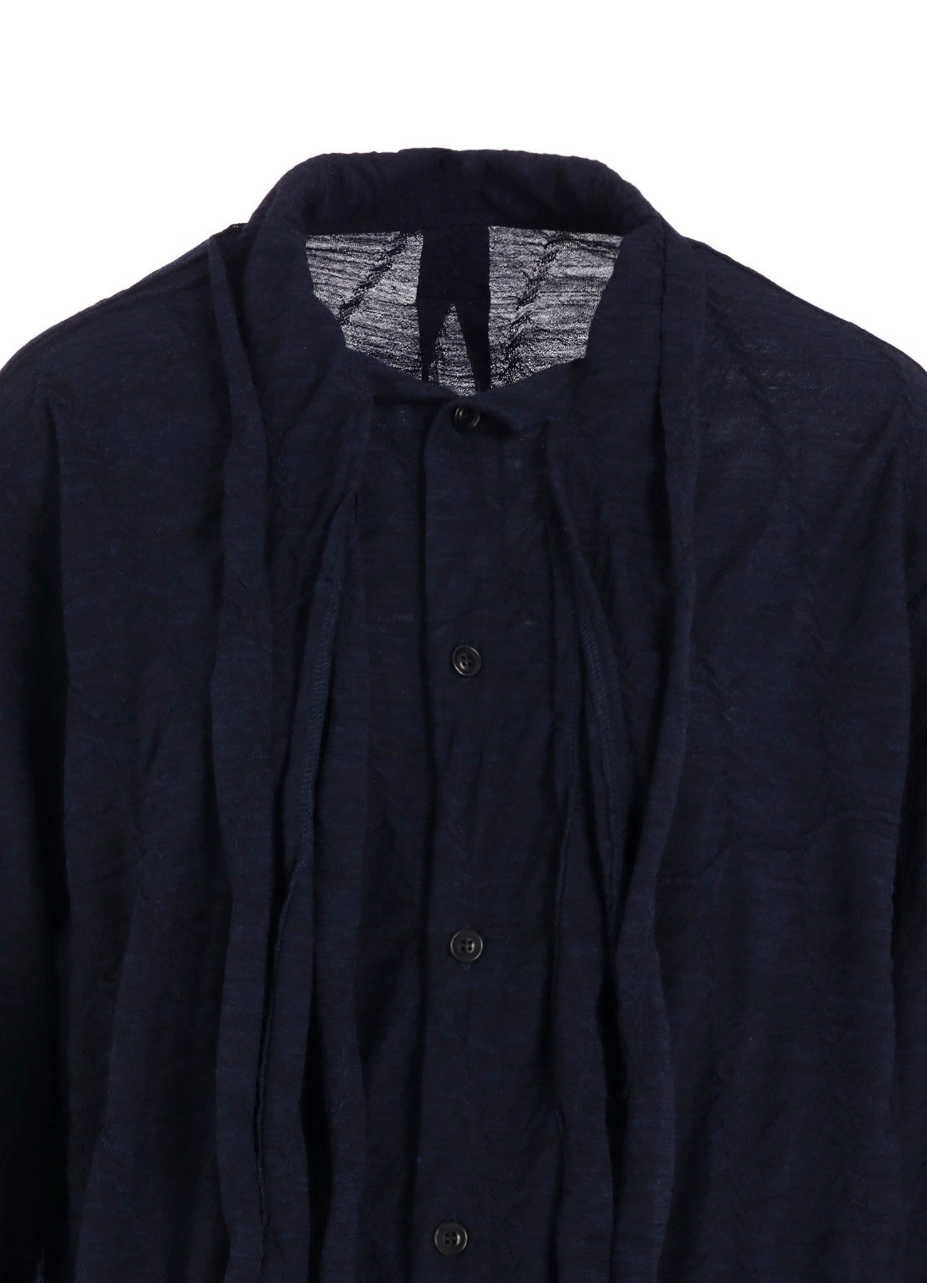 DIAGONAL CABLE JQ BOW TIE BLOUSE T