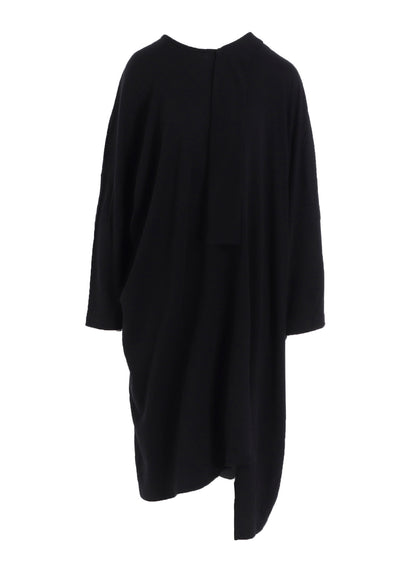 SOFT GAUZE JERSEY ASYMMETRIC DRAPE DRESS