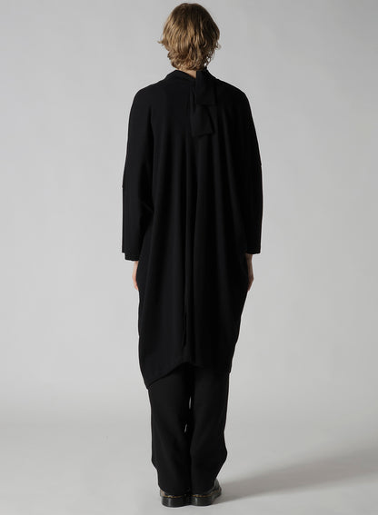 SOFT GAUZE JERSEY ASYMMETRIC DRAPE DRESS