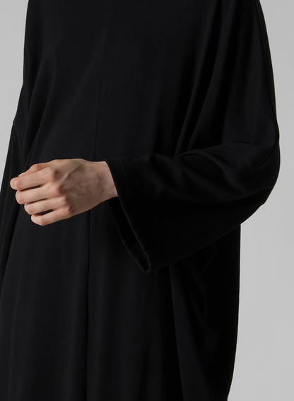 SOFT GAUZE JERSEY ASYMMETRIC DRAPE DRESS