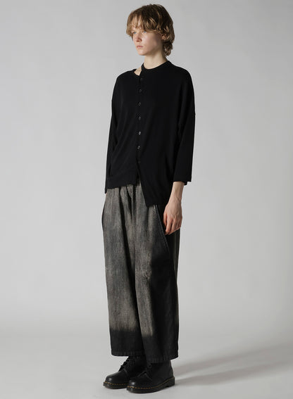 SOFT GAUZE JERSEY ASYMMETRIC DRAPE CARDIGAN