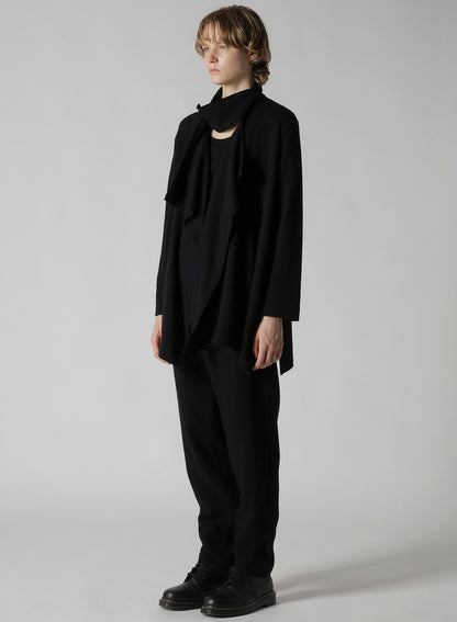 W/NY JERSEY HIGH NECK CARDIGAN