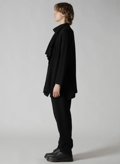 W/NY JERSEY HIGH NECK CARDIGAN