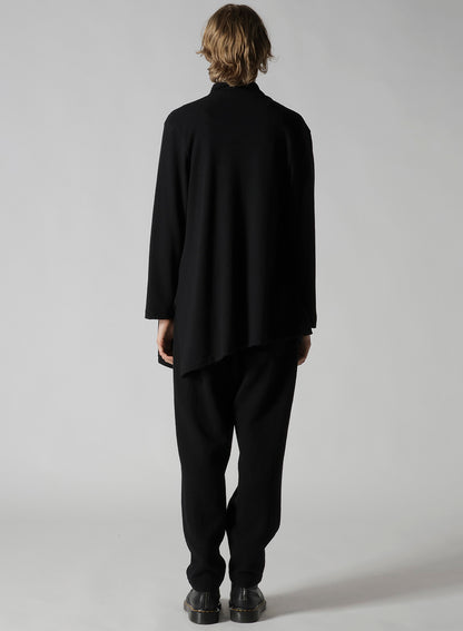 W/NY JERSEY HIGH NECK CARDIGAN