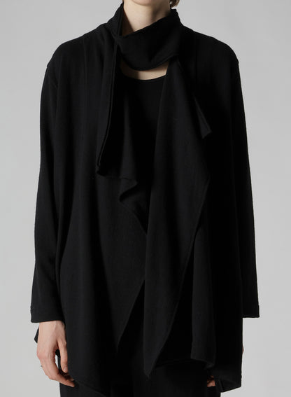 W/NY JERSEY HIGH NECK CARDIGAN