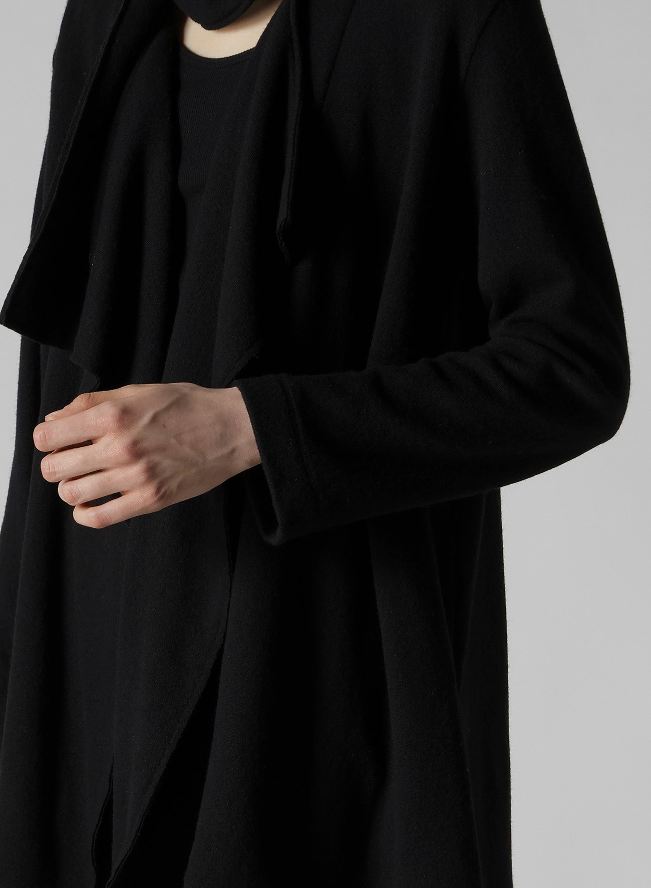 W/NY JERSEY HIGH NECK CARDIGAN