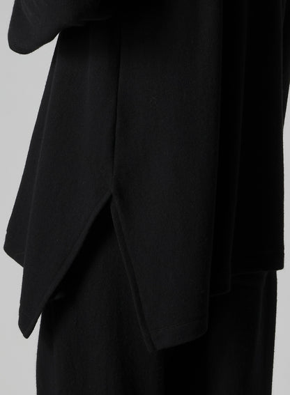 W/NY JERSEY HIGH NECK CARDIGAN