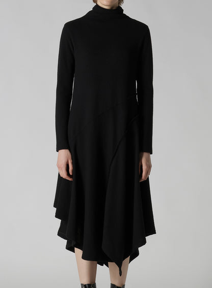 W/NY JERSEY DOUBLE LAYER DRESS