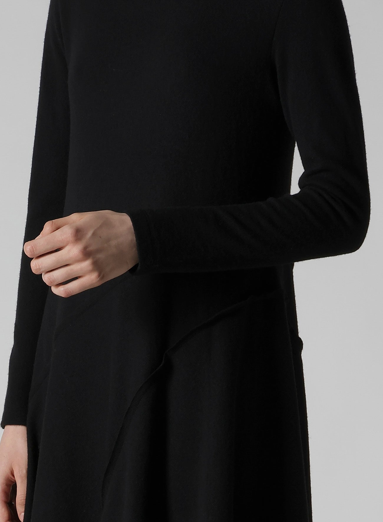 W/NY JERSEY DOUBLE LAYER DRESS