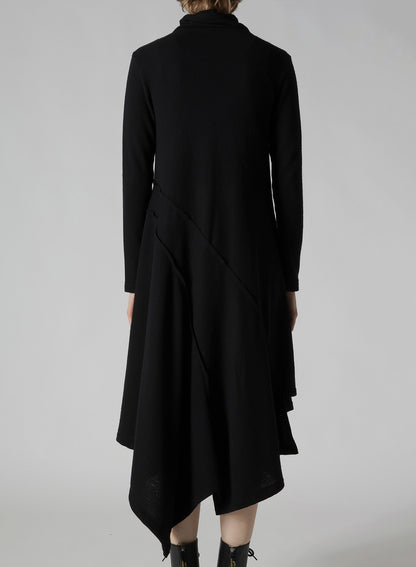 W/NY JERSEY DOUBLE LAYER DRESS