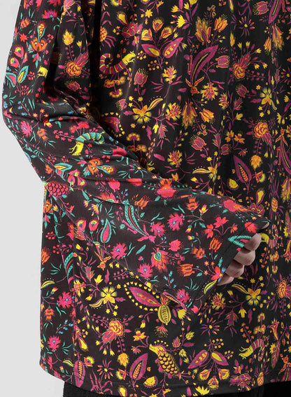FLOWER PRINT PE JERSEY PANEL T