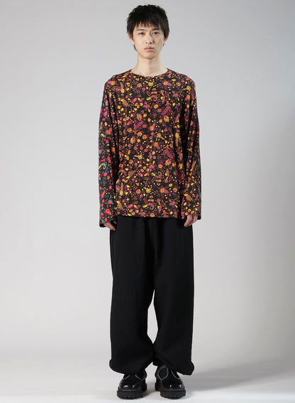 FLOWER PRINT PE JERSEY PANEL T