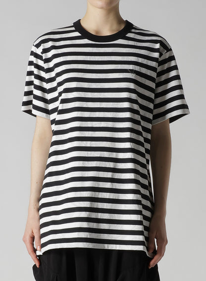 FLOWER PRINT/STRIPE Y'S STITCH T
