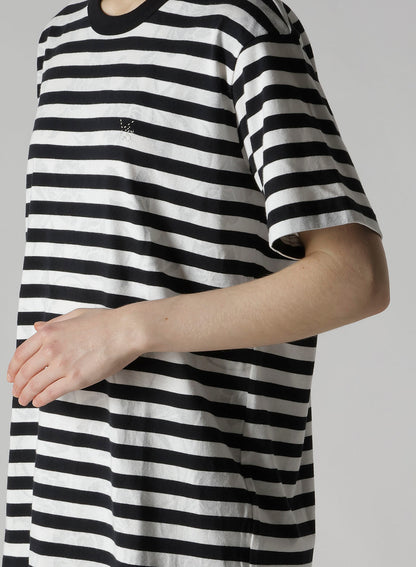 FLOWER PRINT/STRIPE Y'S STITCH T