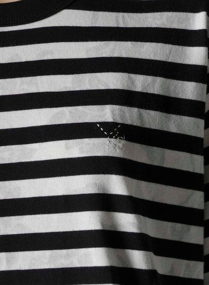 FLOWER PRINT/STRIPE Y'S STITCH T