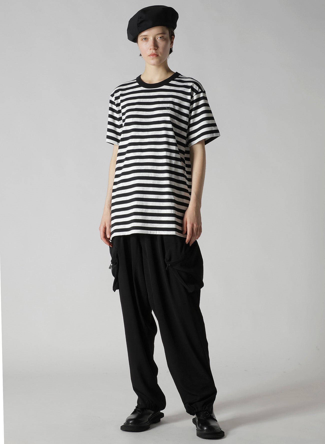 FLOWER PRINT/STRIPE Y'S STITCH T