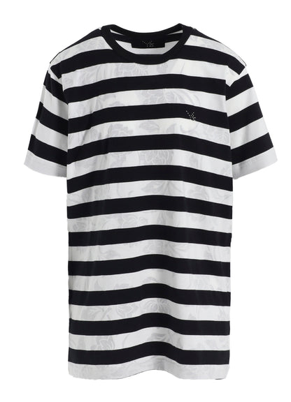 FLOWER PRINT/STRIPE Y'S STITCH T